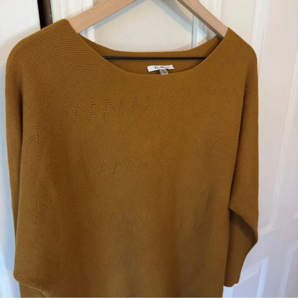Vila Milano Women’s Yellow/Gold Wool Blend Ribbed Sweater Size XL - Picture 3 of 11